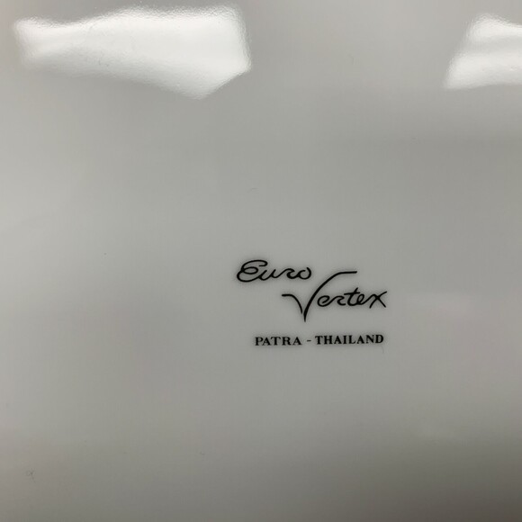 Euro Vertex Patra Thailand Dinner Plate Yellow Green Orange White 10.5 - Picture 4 of 6